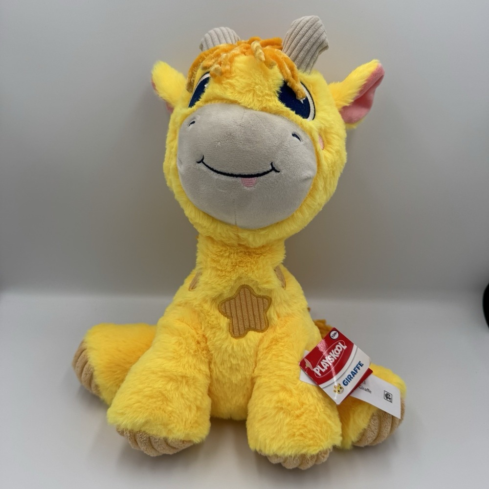 Playskool Giraffe Plush Playtime Pals Stuffed Animal Toy Yellow Hasbro 12" NWT